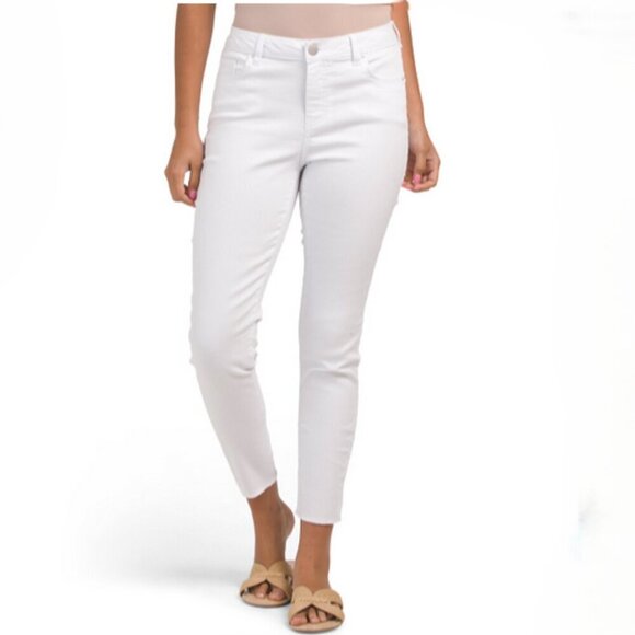 NWT D.Jeans White Twill High Waist Ankle Crop Jeans - 8 - Picture 11 of 13